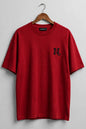 NESCESİ.CO N Logo Oversize T-Shirt - Kırmızı